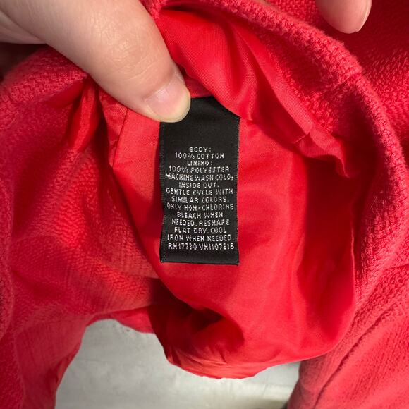 Mossimo Blazer Jacket Size 18 Red Cotton Zip Front Long Sleeve Business Wear - Picture 7 of 11